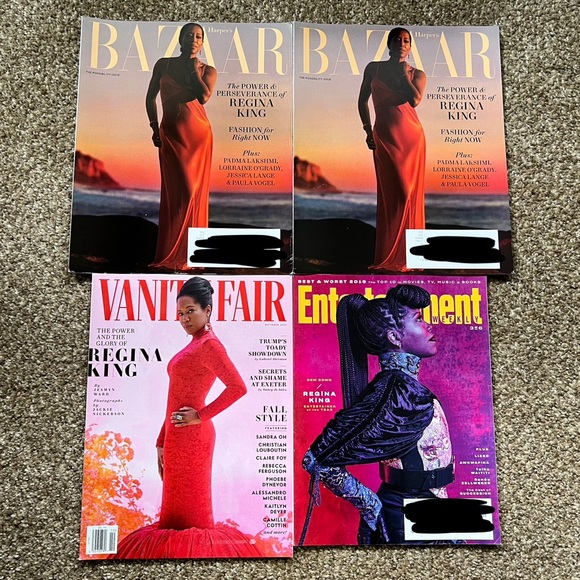 Lot of 4 Regina King Magazines Actress Harper’s Bazaar Vanity Fair Entertainment - Picture 1 of 3